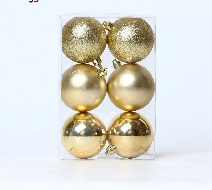 Customized 6cm Colorful Cheap Decorative Plastic Christmas Balls