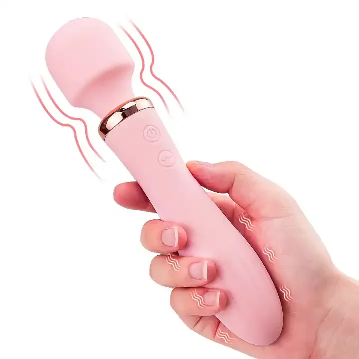 10 Frequency popular heating stick adult vibrator for female double shock AV masturbation massager magic wand