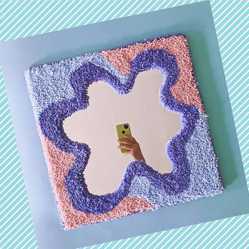 Highly recommend thoughtfully packaged mug rug punch needle tufted mirror for a great gift