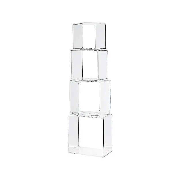 Block Tower Acrylic Bookcase Cube Shelf for Kids