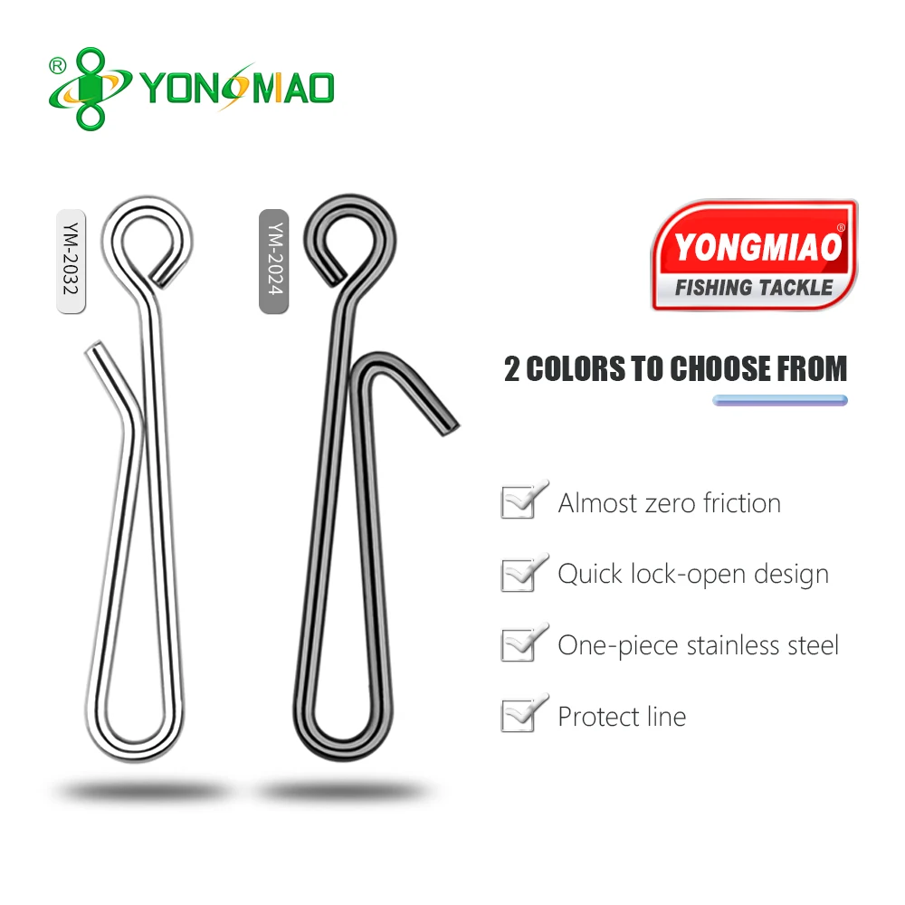 YM2024 HANGING SNAP fishing snap for feeder wire leader nylon wire stainless steel wire leader