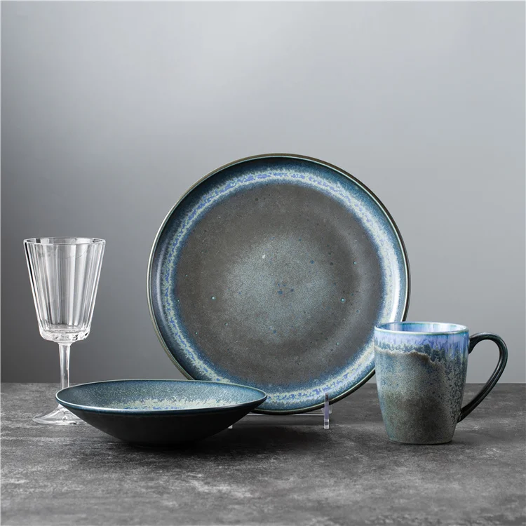 New Creative Color Glazed Restaurant Cafe Drinkware Office Water Ceramic Cup Porcelain Mug with Handle