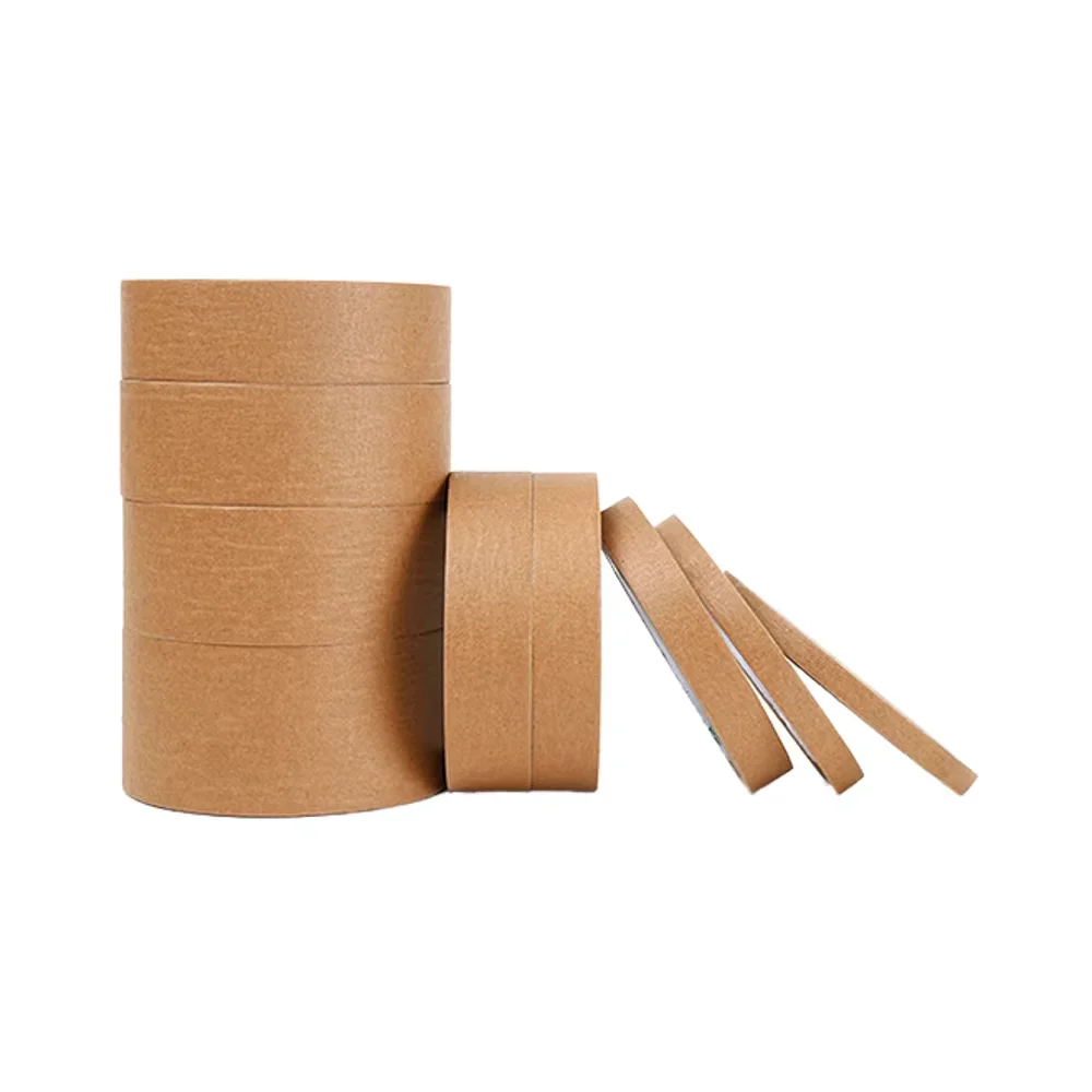 Brown Color Recyclable Spray Paint Masking  Packing Idea DIY Decoration Crepe Paper Self Adhesive Tape