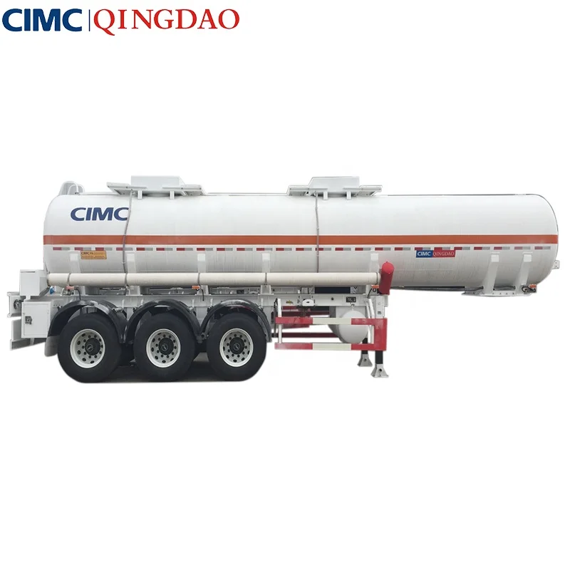 CIMC brand  H2SO4 transport 3 axles  Chemical Acid Tanker Trailer