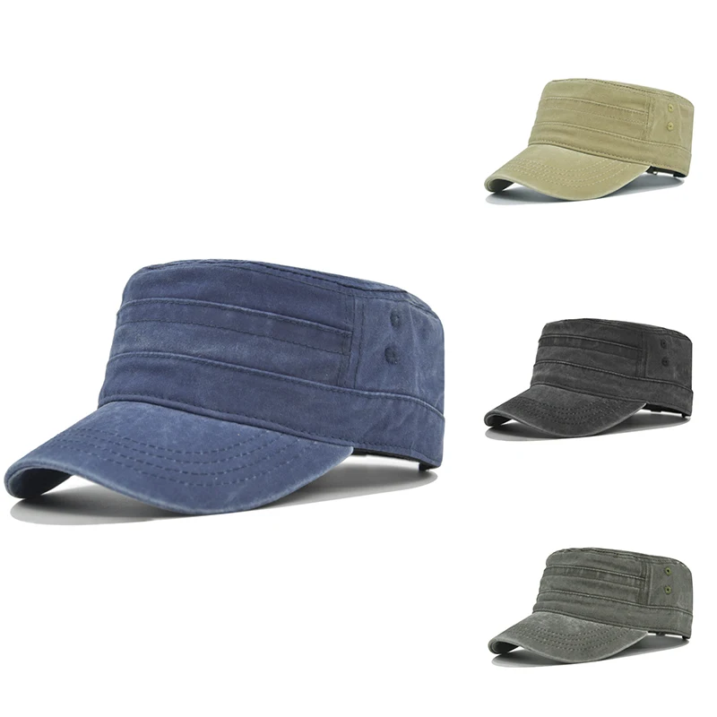 Plain Custom Flat Top  Caps And Hats/ Cap Hat 100% Cotton Dad Cap