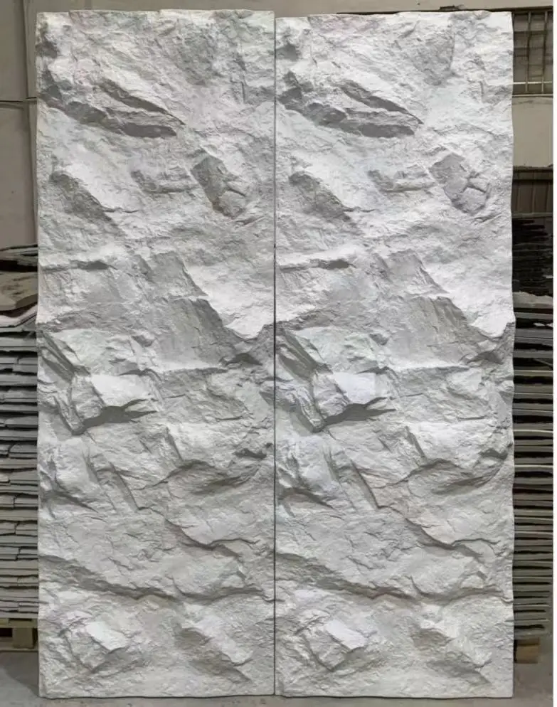 Pu Stone Rock Design Outdoor Wall Panel Cladding Lightweight Faux
