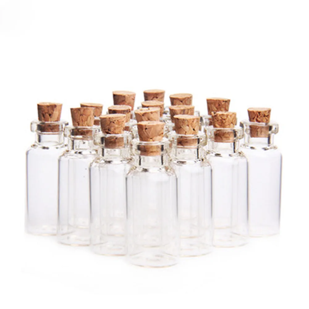 Cork Stopper Glass Bottle Vials Jars with Cork Wishing Bottle Wedding Favor