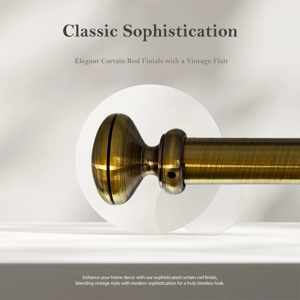 Manufacturing Price Drapery Curtain accessories and finials Curtain Rod Sets for Curtain Window