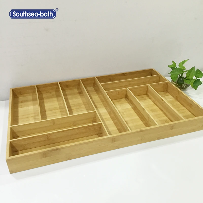 Современный бамбуковый ящик-органайзер для ванной комнаты