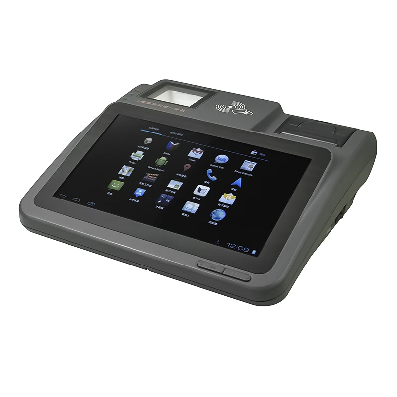 Android 11  desktop pos terminal  with thermal printer point of sale  QR code reader pos lottery terminal wifi,bluetooth,RJ45