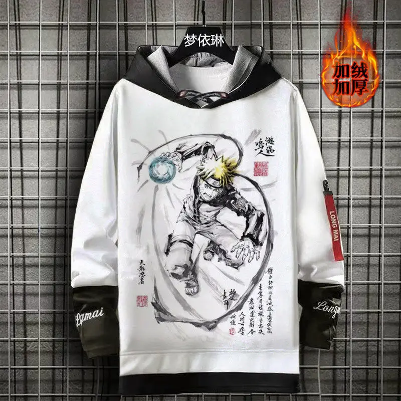 anime narutos one piece hoodies Autumn winter season clothing warm color-proof hoodies
