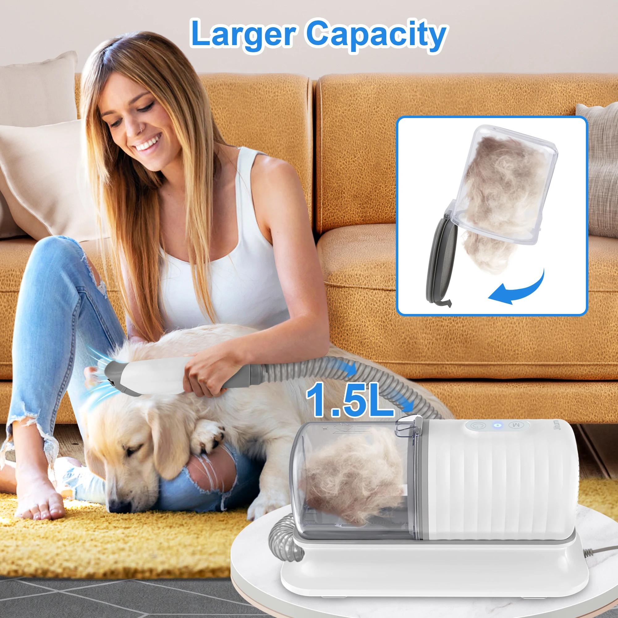 Pet Grooming Vacuum Kit Cleaning Brush Rabbit Groomer Produtos Set Professional Hair Remover For Dogs Cat Vacuum Cleaner Machine