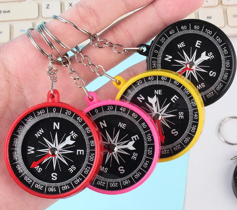 Mini Keychain Compass Outdoor Promotional Bulk Kid Toys Compass School compass