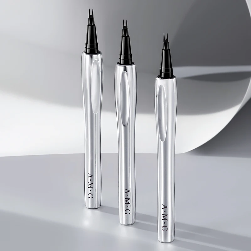 Private Label Eyebrow Pen Slim 2 Fork Nib Professional Waterproof Long Lasting Fast Dry Liquid Positioning Eyebrow Pencil