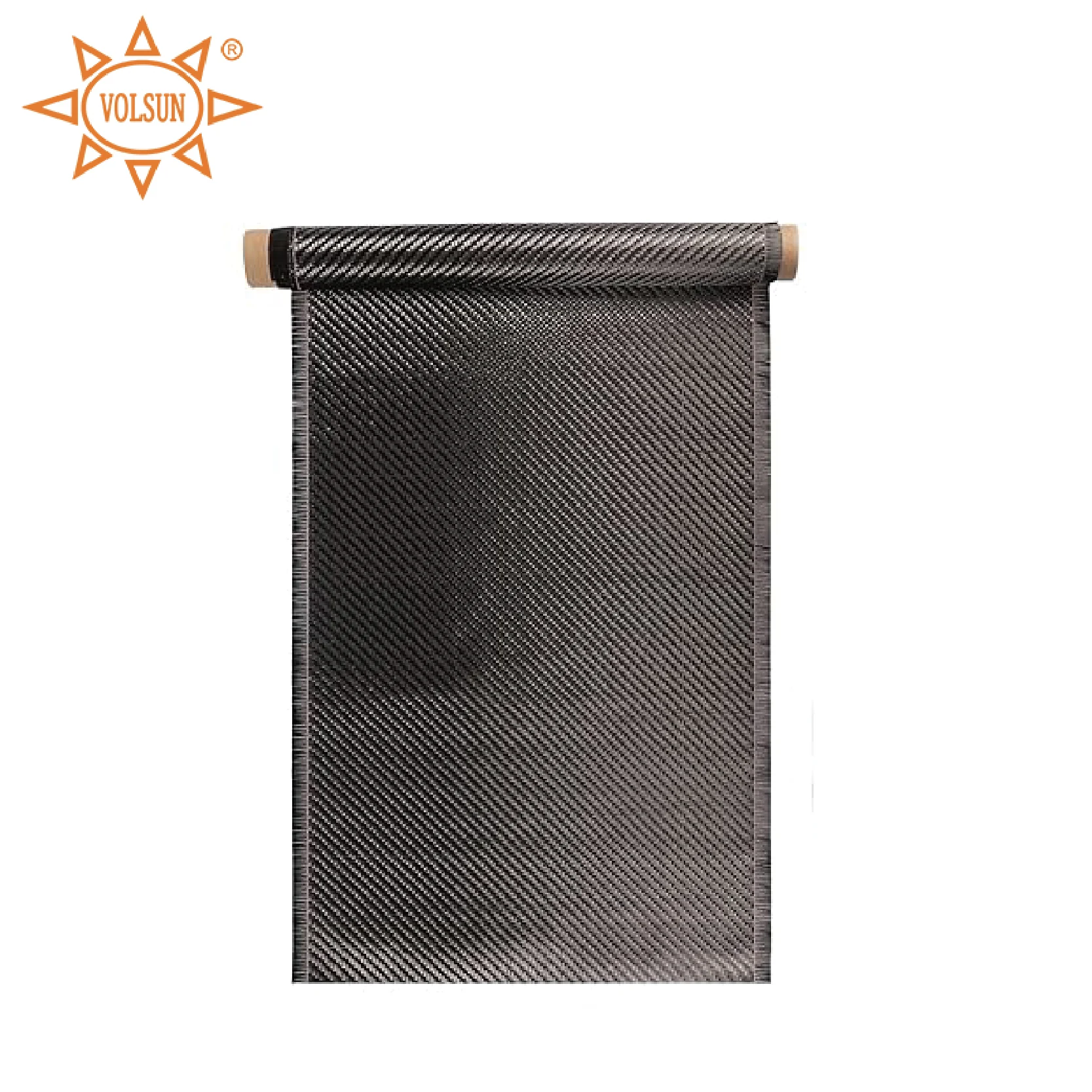 China Factory Building Reinforce12K 200GSM Bi-directional Carbon Fiber Fabric Cloth Roll