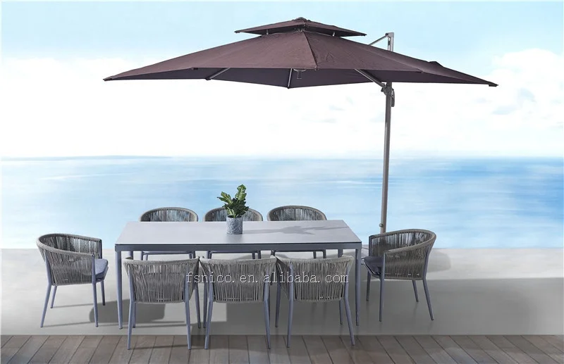 2019 hot sale rope designer aluminium bistro hotel outdoor garden chair rope chair