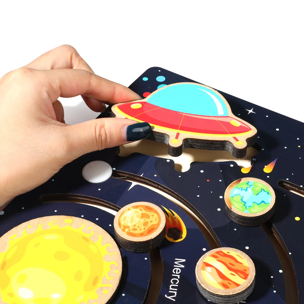 Reusable Universe Storytelling Interactive Play Kit Solar System Toys Outer Space Felt Board Story Set for kids