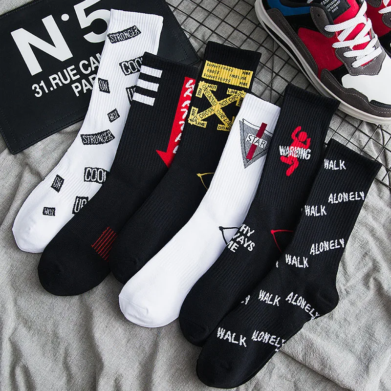 
Fashion Stylish Men Skateboard Street Casual Cotton Crew Tube Socks 