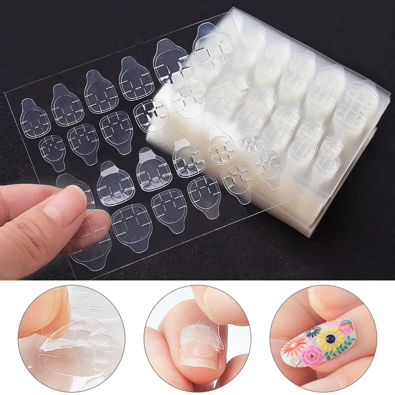 Wholesale Double Sides Nail Glue Sticker Fingernails Jelly Gel Tape Adhesive Tabs For Nails