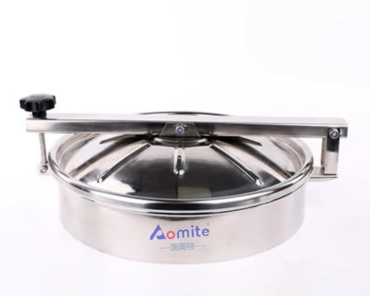 Mirror Polished Stainless Steel 304/316L Beer Brewing Equipment  Round Manhole SS304 Cover Vessel Manhole