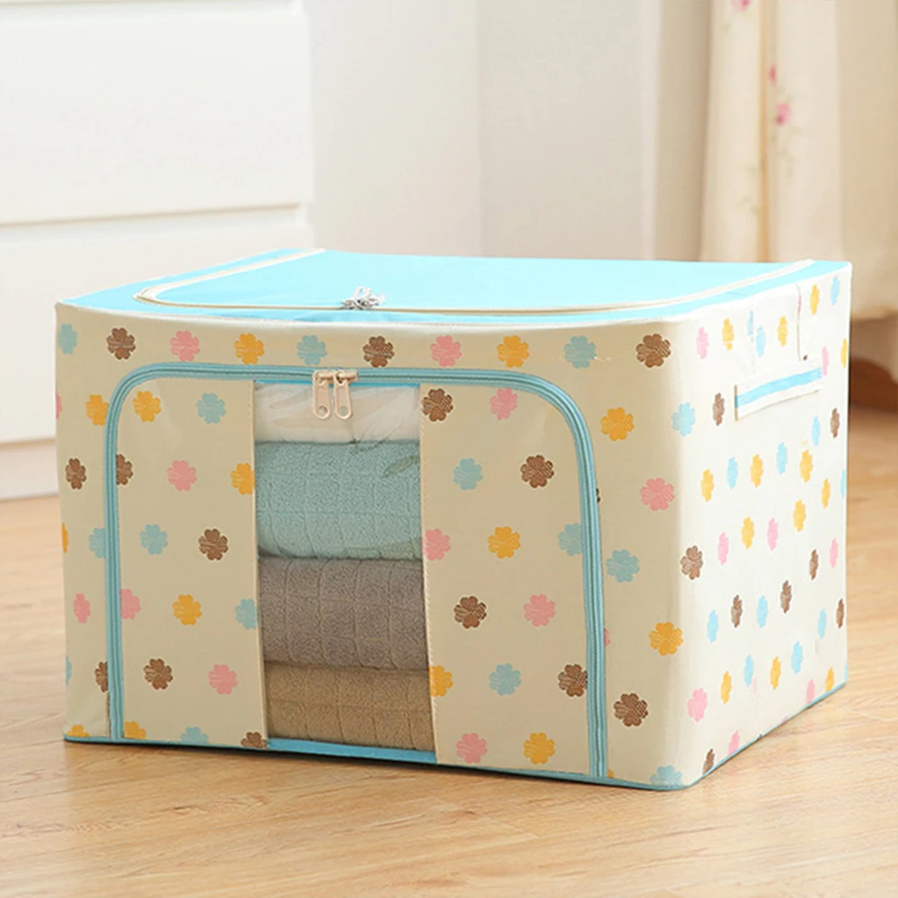 Foldable Blanket Organizer Clothing Storage Bags With Clear Window//