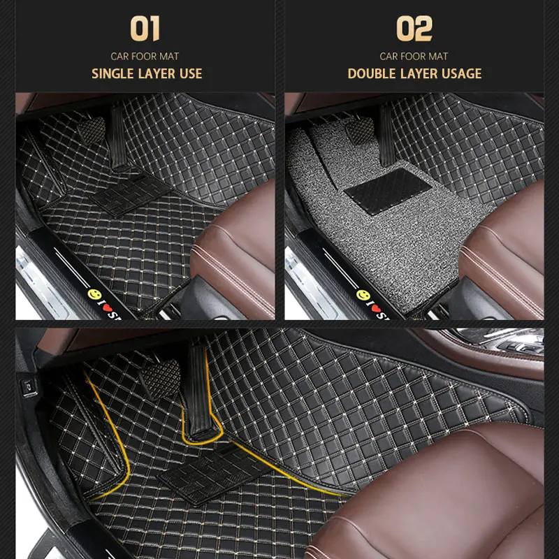 Новое поступление прочные кожаные напольные коврики с полной защитой для Toyota аксессуары салона