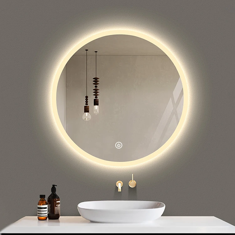 Factory Wholesale Smart Hotel Lighted Round Mirror Anti Fog Wall Bathroom Led with Music Features Bath Mirrors