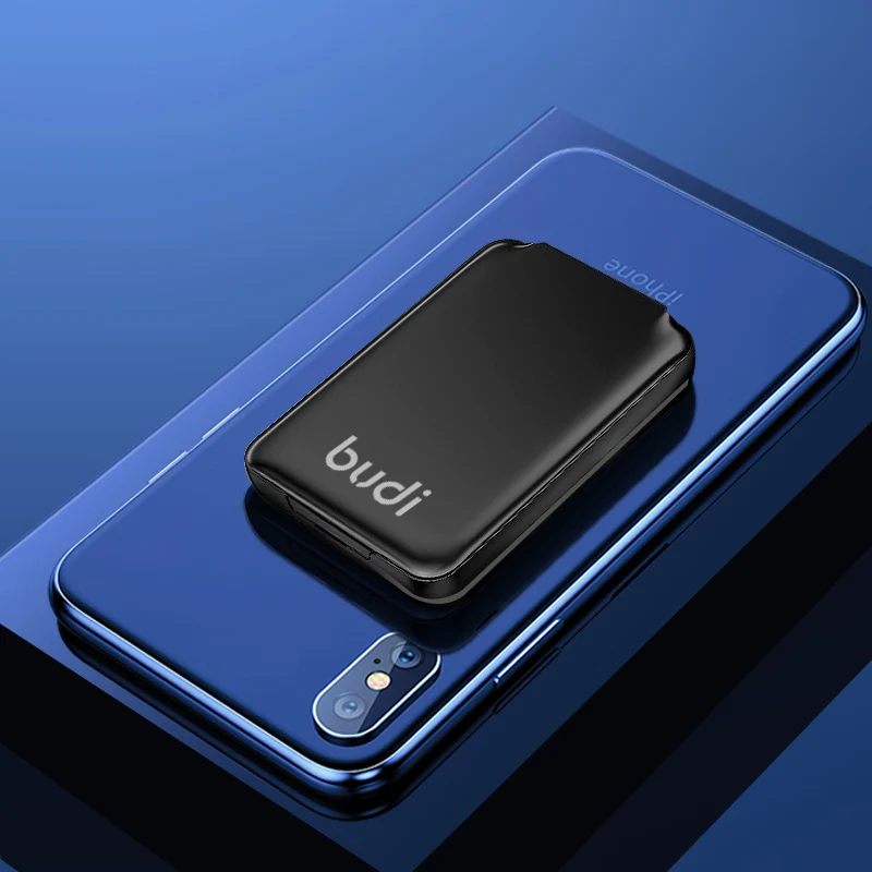 
budi oem free logo printing the newest super slim powerbank 5000mAh type c to type-c 6 in 1 data cable and sim card eject pin 