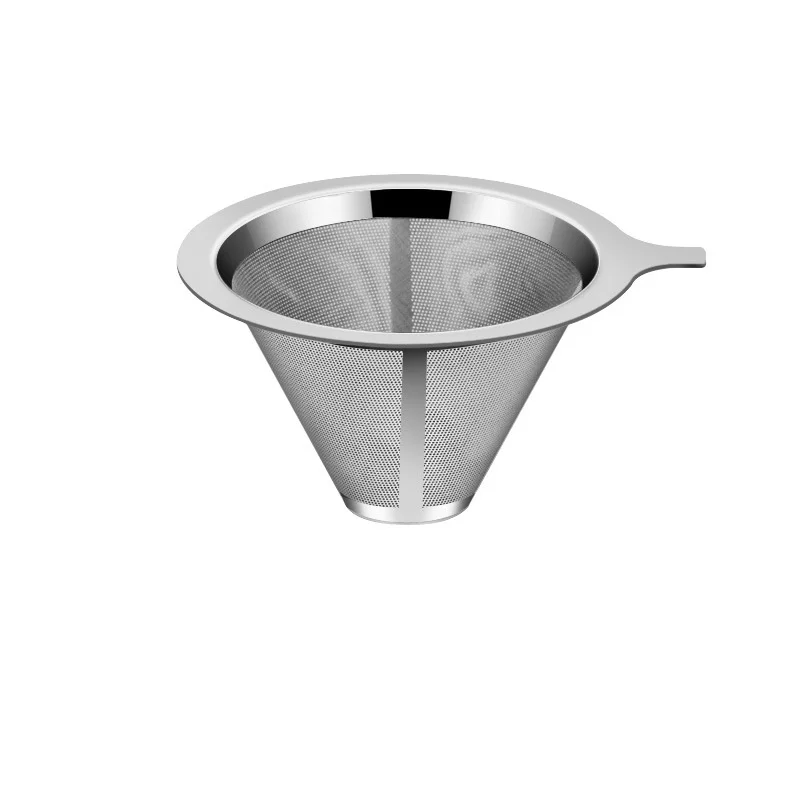 Stainless steel double-layer coffee filter customized premium brewing coffee filter