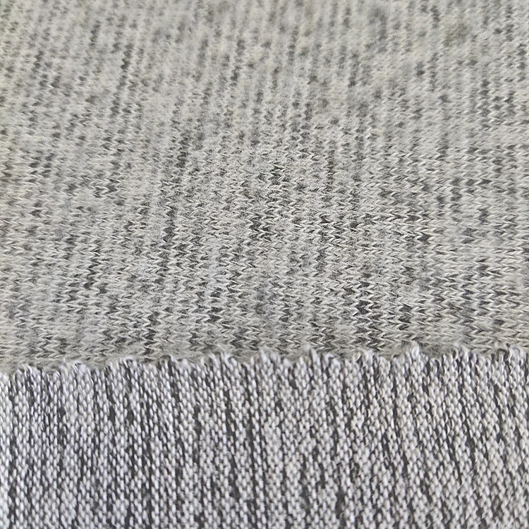 Soft hacci fabric 195gsm single brushed 68% rayon 28% polyester 4% spandex knit fabric for sweaters and sleepwear