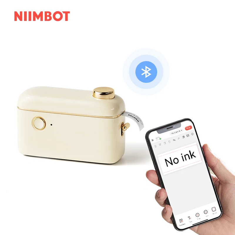NiiMbot New Design H1/H1S fashion wholesale adhesive label machine small handheld label manager gift business home office