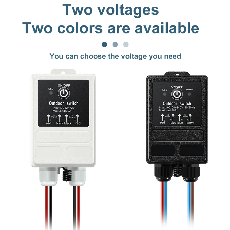 outdoor lights ip55 waterproof 30a 433 1km long range wireless remote controller ac 220v relay wireless rf remote control switch