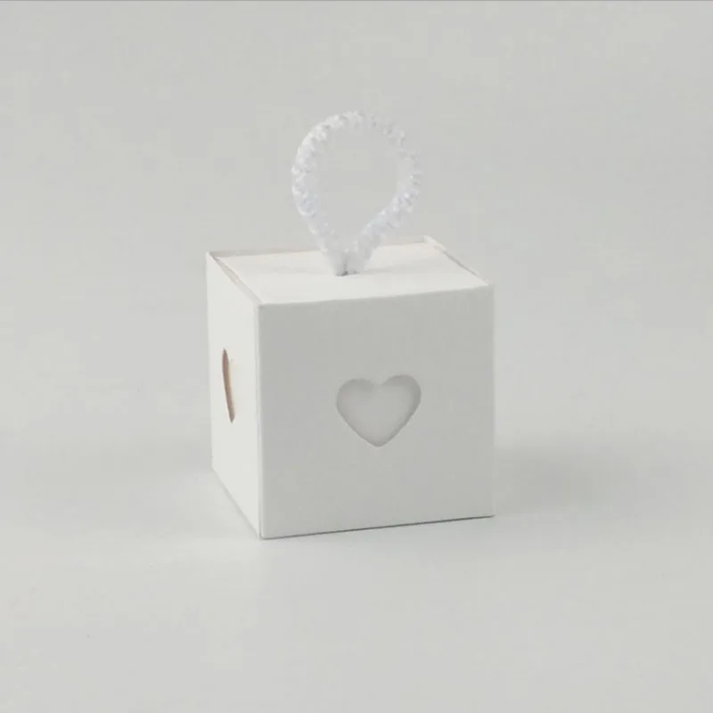 White Brown Kraft Box Packaging Wedding Souvenir Gift Boxes for Guests