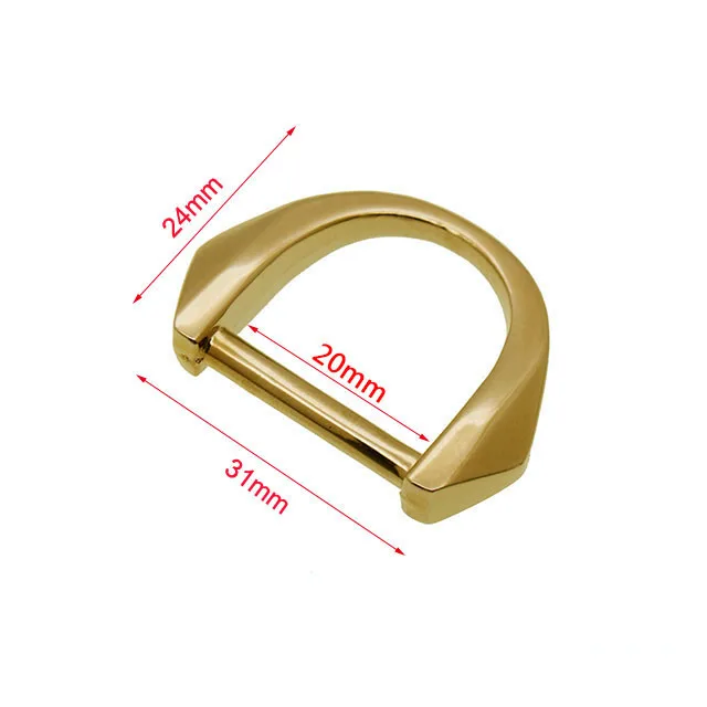 Factory price custom handbags accessory D ring metal buckle for purse Zinc Alloy rush proof Nickle/gold/brushed bronze 25mm/32mm