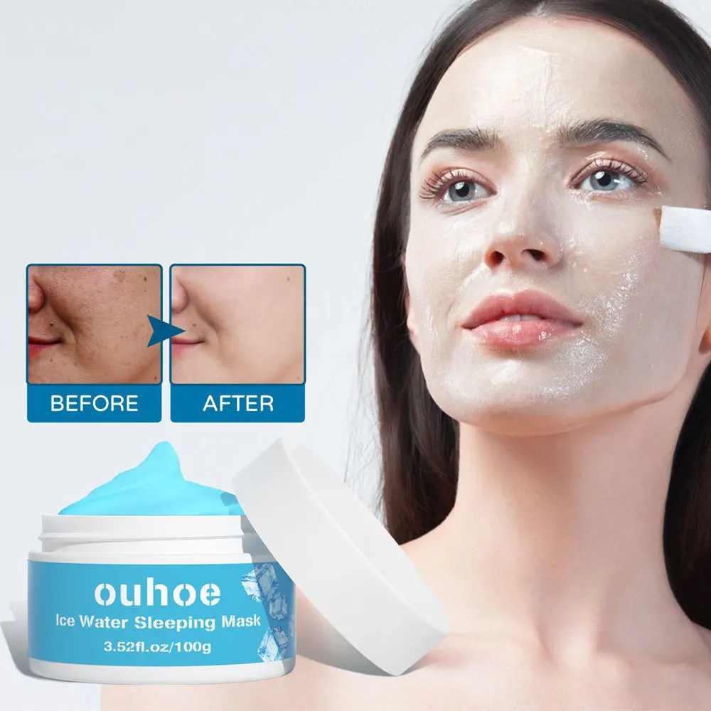 Private Label Moist Ice Water Custom Logo Moisturizing Hydrating Ice Water Sleeping Mask Collagen Sleep Mask