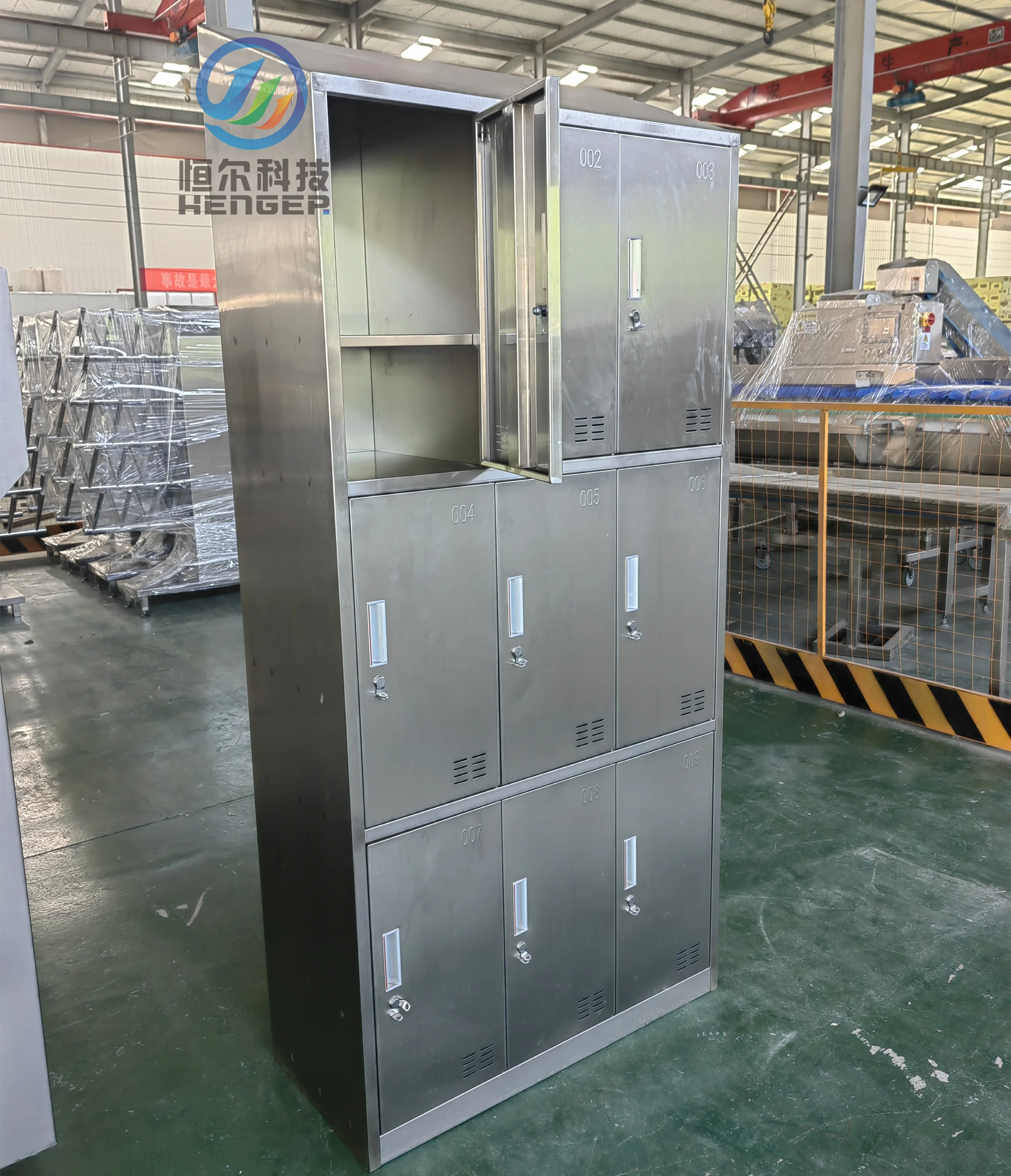 Supermarket Steel Coin Locker Stainless Steel Storage Cabinets Corrosion-resistant steel lockers