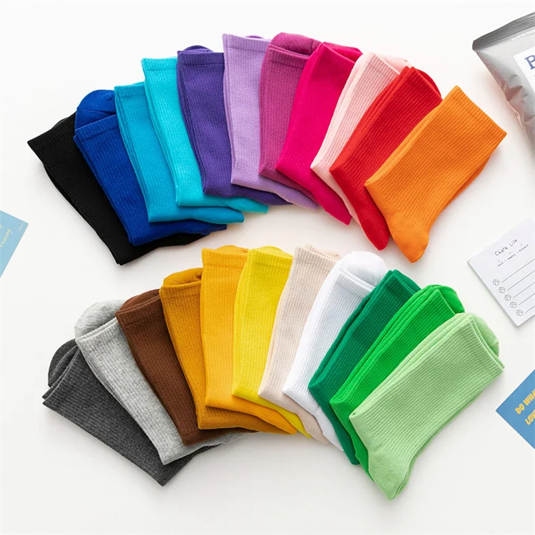 Ins unisex cotton spandex long socks custom logo embroidered custom socks embroidered