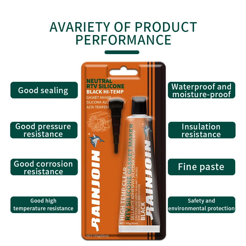 82ml RTV waterproof Gasket Maker silicone for cars BLACK sealant adhesive glue