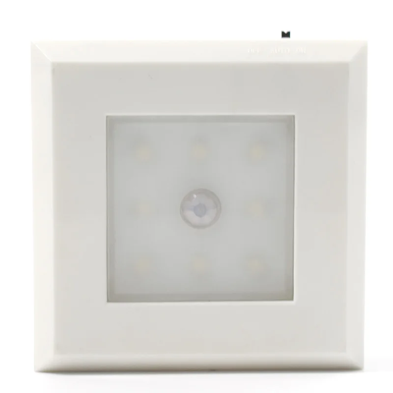 3pcs AAA Batteries Apply to Wardrobe LED Light Square LED Induction Lamp PIR Sensor Remote Control Led Light