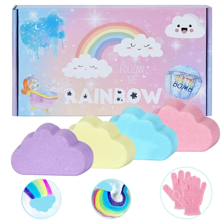 
Wholesale Custom Private Label Organic Rainbow Bath Bomb Bath Bombs For Kids Bath Bomb Fizzies 