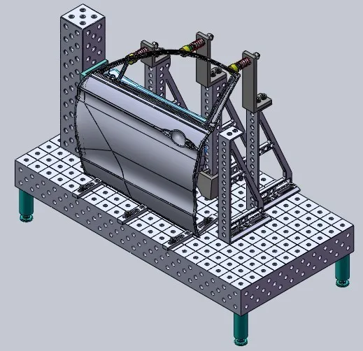 Регулируемая угловая пластина для сварочного стола