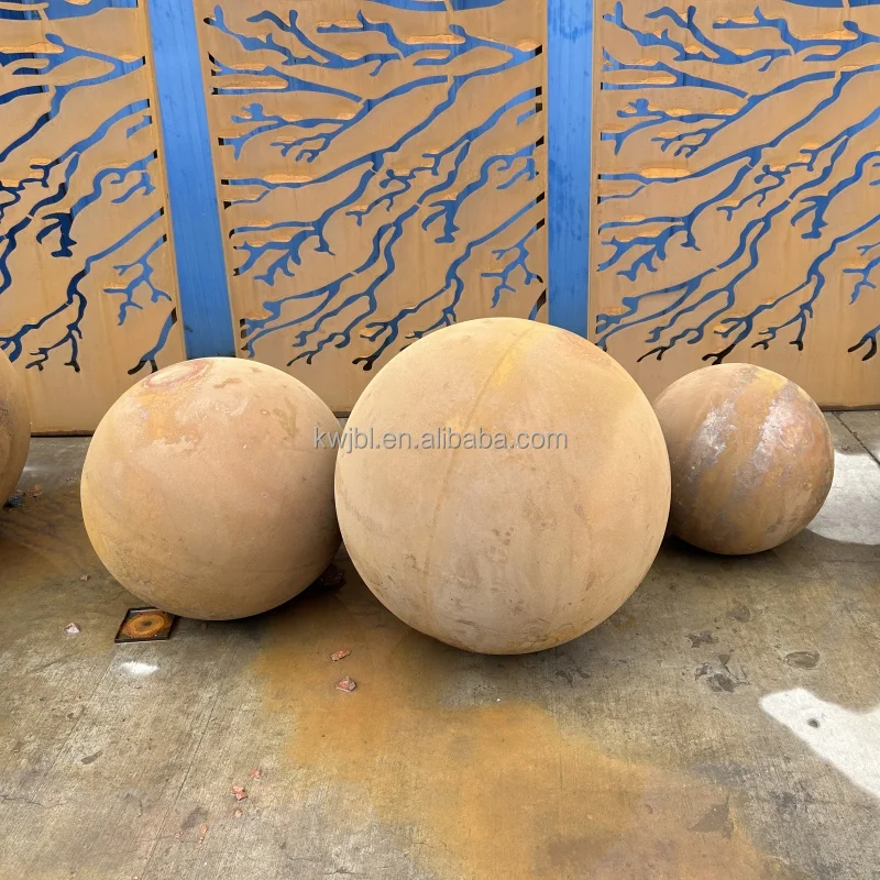 Garden sculpture Rust Steel Balls With Custom Size