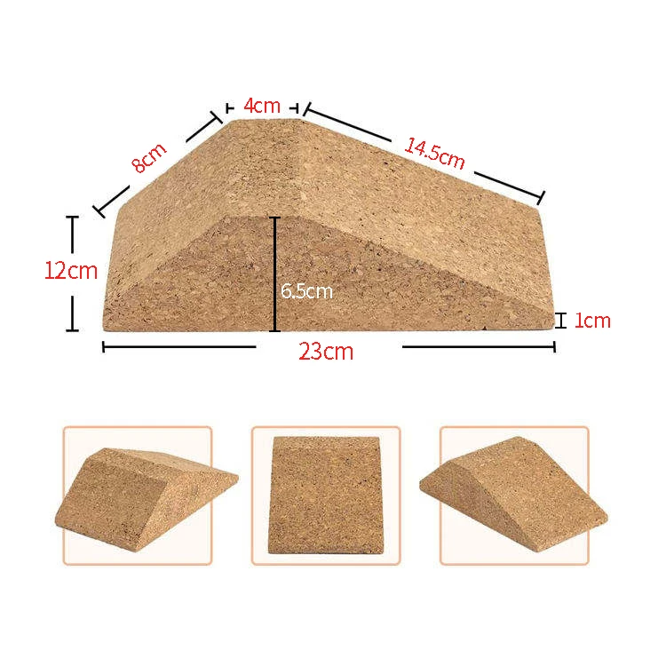 2PCS Cork Squat Wedge Block Non-Slip Squat Ramp Calf Raise Block Squat Platform Slant Board for Weightlifting