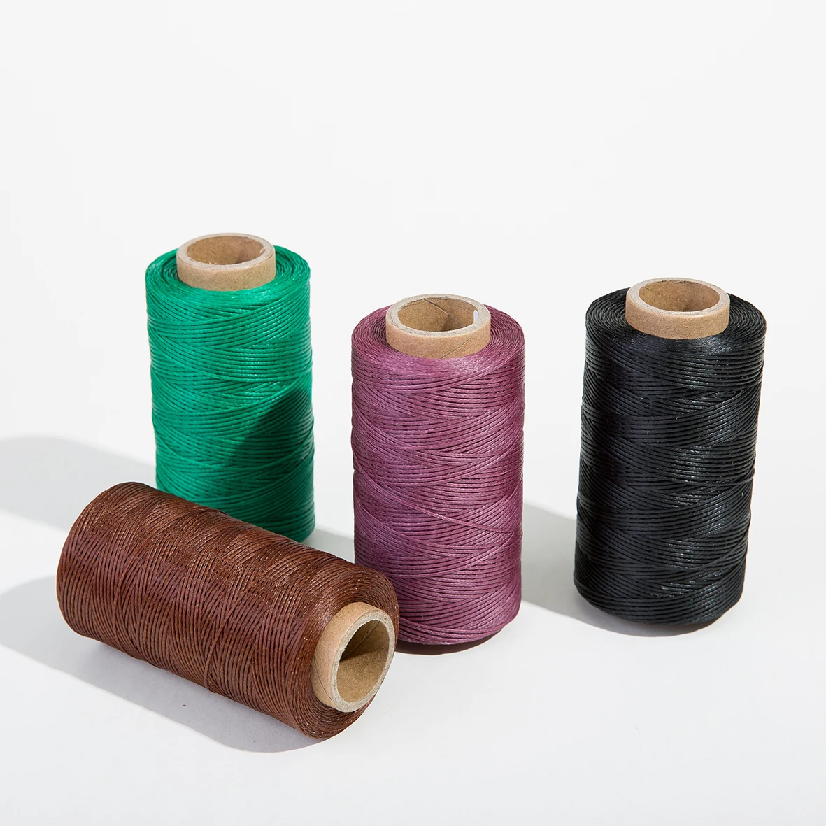 JR High Quality 0.8mm Flat waxed thread Hand-sewn Leather Braid High Strength Polyester Sewing Waxed Thread