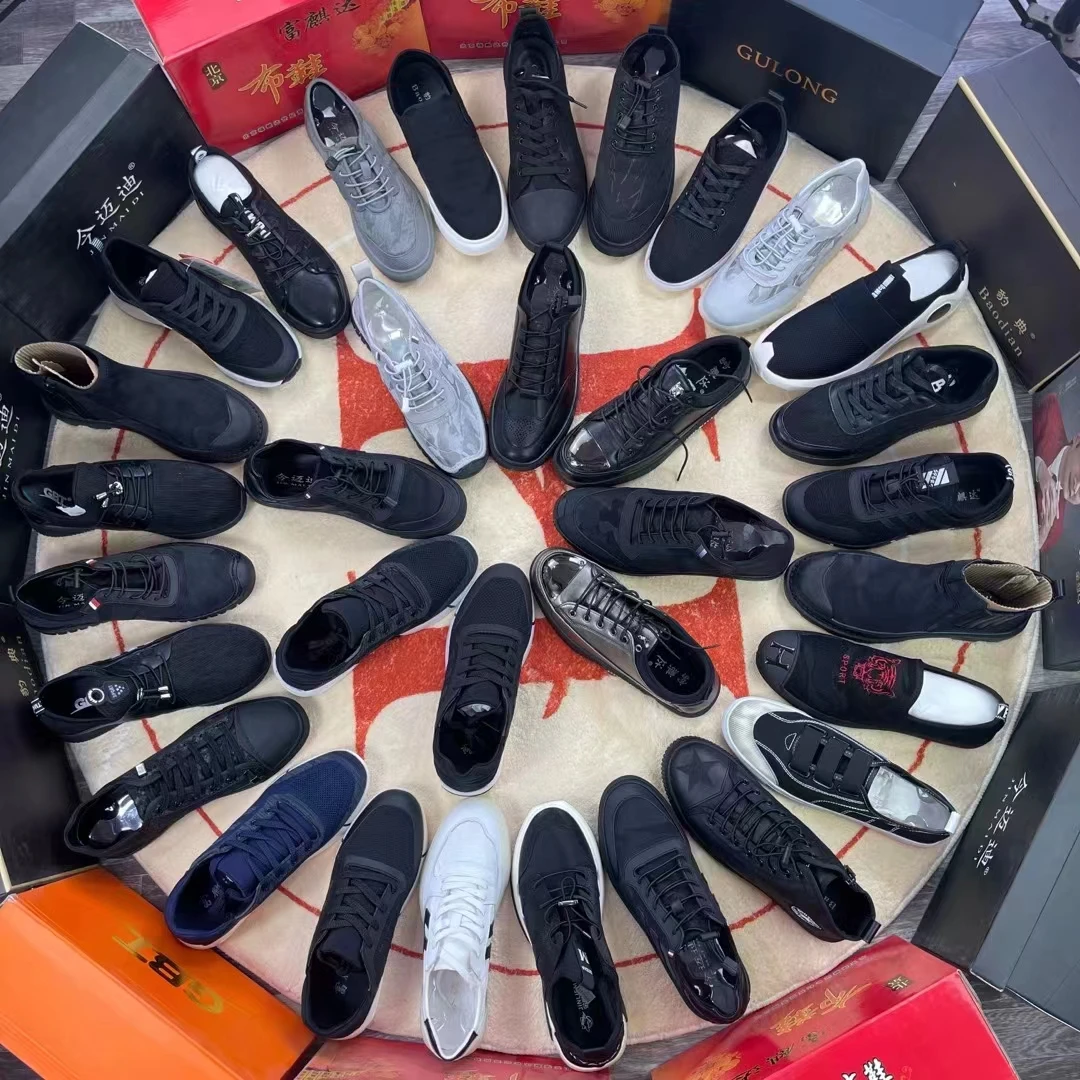 Hot Selling Wholesale Cheap Casual Shoes For Men  Anti Slippery Lace Up Mixed Shoes Stock Sneakers