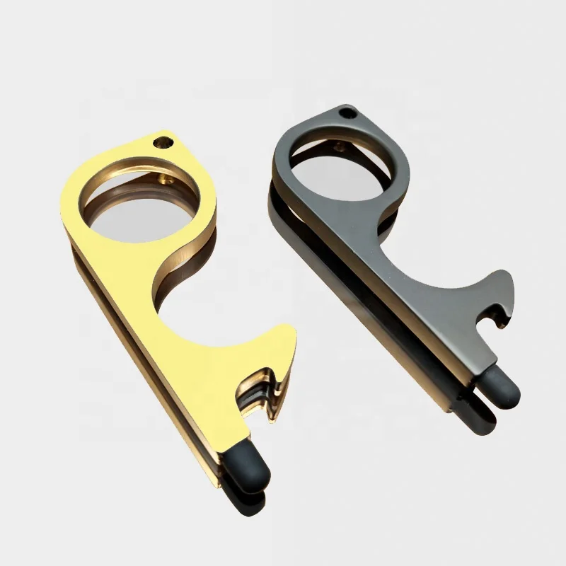Zhongshan Oneway Brass Zinc Alloy No Touch No Contact Hands Free Edc Door Opener Keychain