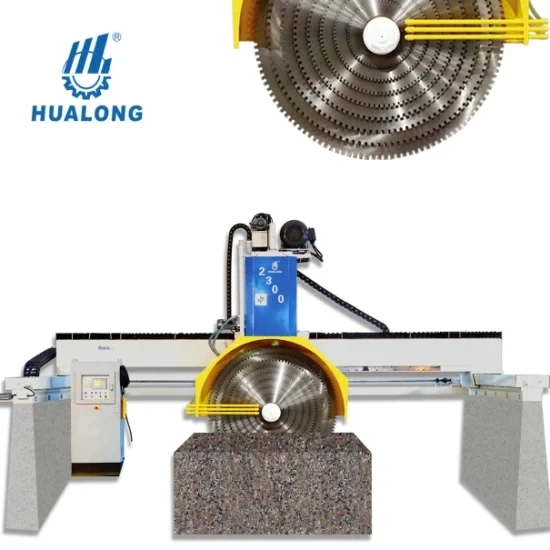 Hualong ISO/CE Hlqy-32-1700 автоматическое оборудование для работы с камнем автоматический мостовой с несколькими лезвиями отрезной станок для гранитных брусков, для продажи