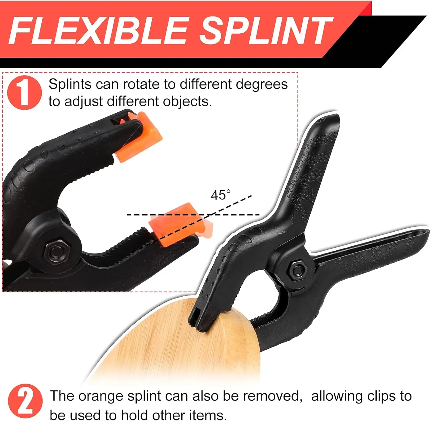 4/8/12Pcs Plastic Spring Clamps, 5.25 Inch Small Heavy Duty Clips for Crafts ,Backdrop Stand ,Woodworking, Photography Studios