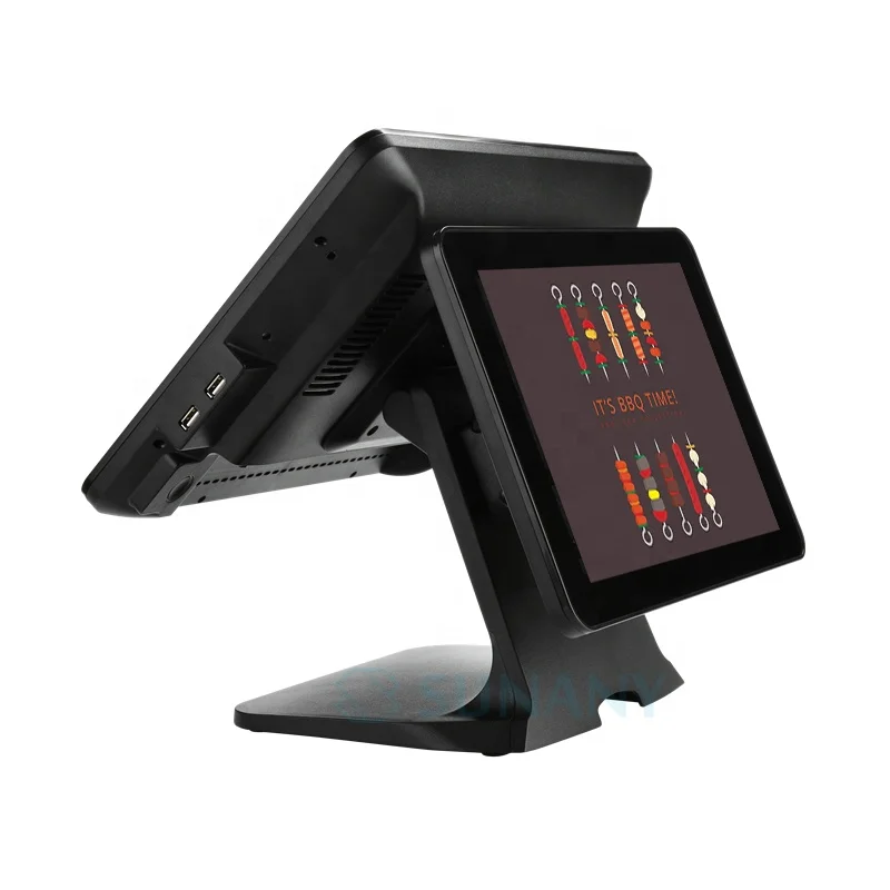 Широко используется настольный Pos терминал двойной экран Pos машина Windows компьютер