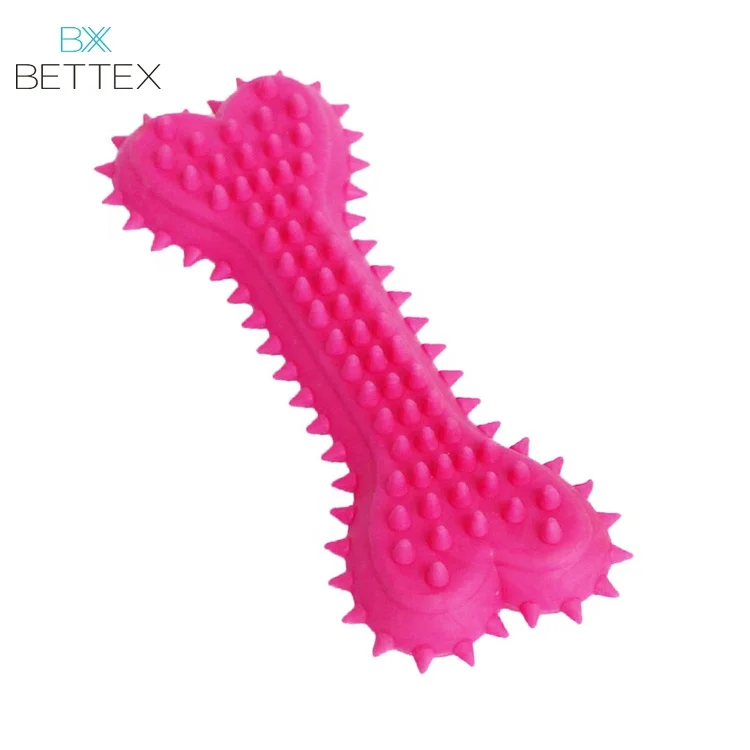 
Wholesale Biting Resistant Soft Rubber Bone Shaped Interactive Dog Toy 
